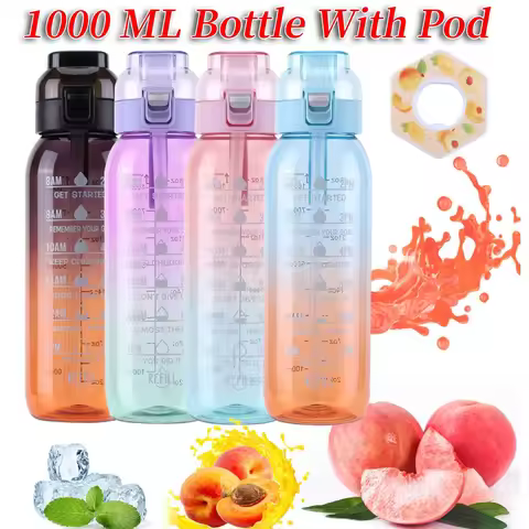1000ml Air Flavored Water Bottle Scent Up Water Cup Sports Water Bottle For Outdoor Fitness Fashion 