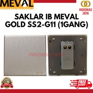 Switch 1 Gang 1 Way Switch Gold Hairline - SS2-G11