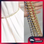 Gratis Ongkir - Ikat Pinggang Model Rantai Mutiara / Tali Pinggang Rantai Slim Model