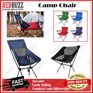 REDBUZZ Camp Chair Foldable Moon Chair Outdoor Portable Kerusi Khemah Pancing Camp Eqiupment Fishing
