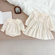 Long Sleeve Princess Dress for Kids Girl 1 3 5 7 Years Old Birthday Dress Korean Style Fashion Party
