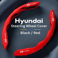 High Performance Fur Steering Wheel Cover Car Modification For Hyundai Santa Fe Hybrid Tucson Avante  Ioniq Electric Palisade Kona Electric Kona Hybrid  Ioniq Hybrid  Accessories Round D shape Universal