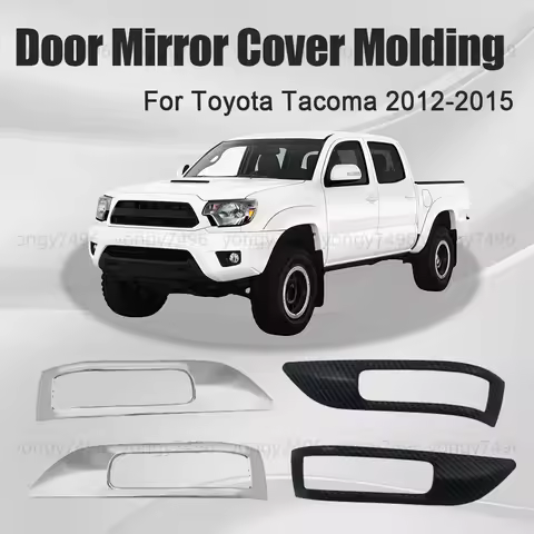Car Upgrade Carbon Fiber Door Mirror Cover Trim For Toyota Tacoma Hilux 4runner Fortuner Voxy 2010 2