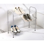 Stora 3-Tier Iron Shoe Rack 26x64x Height 58 Cm - Grey Matt