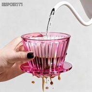 IESPOIR1T1 Coffee Dripper, Heat-resistant Reusable Pour Over Filter, 1-2Cups Coffee Maker Portable C