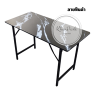 โต๊ะพับอเนกประสงค์ Folding Table หน้าไม้ 🎲 ขนาด 75x120x75cm. มี5ลายให้เลือก ⛩ พับได้ไม่ต้องประกอบ ทนทาน แข็งแรง hc99