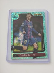 2021-22 Topps Merlin Chrome UEFA Frenkie De Jong Aqua REFRACTOR /199 足球卡
