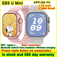 NFC GS9 Ultra Mini Women Smart Watch ChatGPT 1.72 inch 41MM Temperature Bluetooth Call Voice Assista