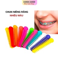 Multi-colored braces elastics, orthodontic braces elastics, single braces attached braces rubber ban