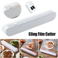 **包郵** 家用保鮮膜切割器 吸盤壁掛廚房用品 保鮮紙錫紙分割器切割盒 滑刀自動分切器 保鮮膜收納盒 保鮮膜可調式切割器 切割器