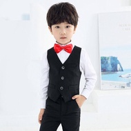 Vest Hitam Vest Budak Tali Leher Budak Kids Bow Tie Kids Tie Boys Formal Suits Waistcoat Vest