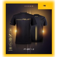 Felet Fleet Badminton Jersey Dry 1.0 Shirt Tee Black Gold Series Jersi Baju (Special Edition) Maxx