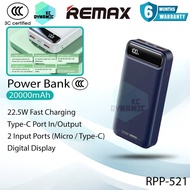 【3C Certified】 Remax RPP-521 10000mAh Powerbank 22.5W Fast Charging Power Bank Slim Pawer Bank Remax