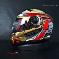 HELM KYT K2 RIDER IRON MAN DOBEL VISOR