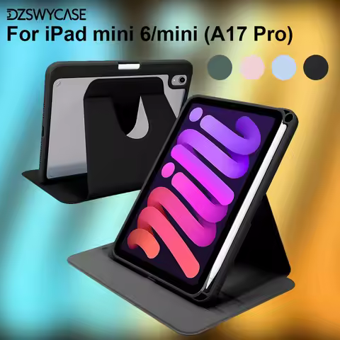 Case for iPad Mini 7 (A17 Pro) 2024 / iPad Mini 6 2021 8.3 Inch, with Pencil Holder, 360 Degree Rota