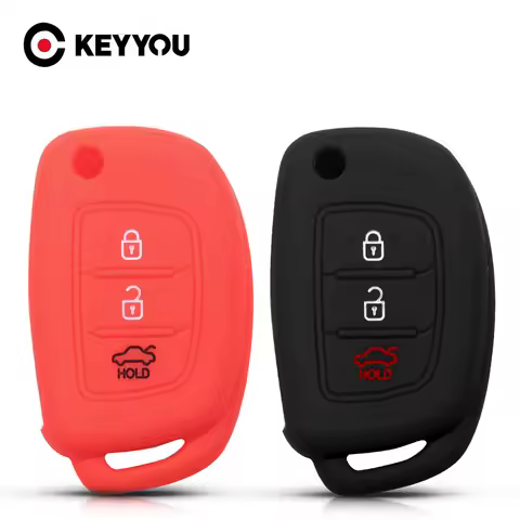 KEYYOU Silicone Car Key Case Cover For Hyundai Tucson i40 i20 i10 iX35 iX45 Creta Santa fe H-1 Remot