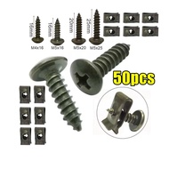 50pcs M5 Skru Motosikal Klip U Nat M5 Screw Clip Motorcycle Cover Set Body Car M4 Screw U-Clip U Nut
