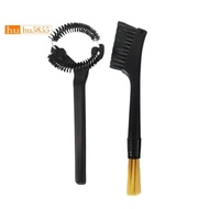 Coffee Tool Cleaning Brush Set Double-Headed Curved Coffee Brush Long-Handled Brewer Cleaning Set Co