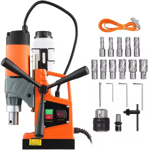 1450W Magnetic Drill 2" Boring Diameter 12500/12800N Portable Electric Mag Drill Press 800 RPM Magne