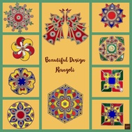 Diwali Decorations Beautiful Designs Rangoli/Kolam Big Size for Diwali /Deepawali