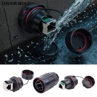 SIJIANGMOLD RJ45 Connector, IP67 Waterproof Dual Head Ethernet Socket, Professional Dust Cap Shielde