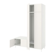 PLATSA 衣櫃組合/6門, 白色/fonnes 白色, 160x57x231 公分