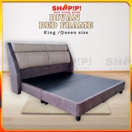 Shopipi Fabric Bed Frame Bed Queen Bed King /Queen/King Size Divan Bed Katil Kayu