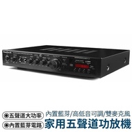 YJ Home Furnishing 110V Audio Amplifier 5.0 Bluetooth 5.1 Channel Power Karaoke SD/USB/FM BSMI Certi