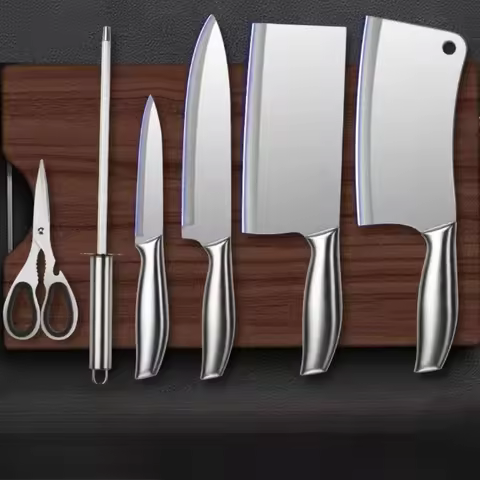 Gift Knife Sets Stainless Steel Blade Cooking Knive Sets with Chef,chopping,slicing Knife and Scisso
