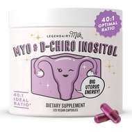 Legendairy Milk Pure Inositol Supplement - Myo Inositol and D-Chiro Inositol Capsules - Ideal 40:1 R