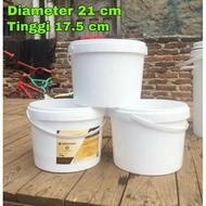 ember bekas plastik 5kg/ember bekas es krim 5kg/pot hidroponik/wadah ikan cupang