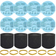 8 Pack 90107/90137 Reusable Dry Filters and 4 Pcs 90585 Foam Sleeve Filter Kit Replacement for Shop 