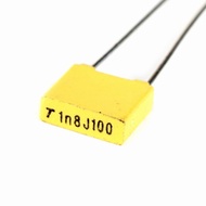 Ready stock* 1pcs,100V 182 0.0018uf 1.8nF 1n8 metal film CBB rad epoxy lacquered type capacitor