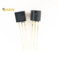 A&W 50/100Pcs Directly Inserted Transistor Set 2N2222 TO92 NPN 30v 800MA Transistors Electronic Kit 