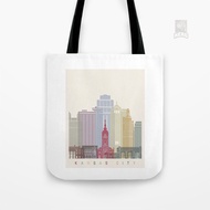SLING BAG | Canvas Tote Bag | Gift | Kansas City skyline