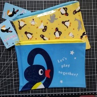 Pingu pingu robby 企鵝家族 flat pouch 膠拉鏈袋