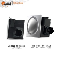 AireGard AS-9020D1 Air Ventilation Exhaust Fan Silent Series (Round) (Silver) 110cfm 4" / 4 Inches -