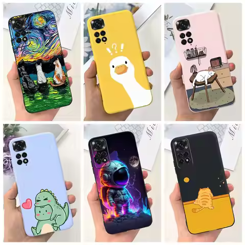 For Xiaomi Redmi Note 11 Case Redmi Note 11S 4G Stylish Candy Painted Cover Soft TPU Phone Case For 