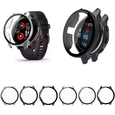 Hard Edge Shell Glass Screen Protector Case For Garmin Venu 2/2S 40mm 45mm Watch Venu2 Plus Protecti