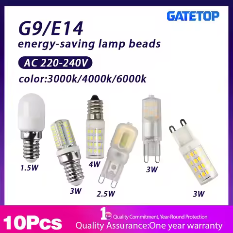10Pcs E14 G9 LED Corn Bulb 2.5W 3W 4W AC 220V 230V G9 E14 LED Lamp 3000K 6000K SMD2835 LED Light Rep
