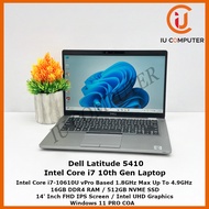 DELL LATITUDE 5410 INTEL CORE I7-10610U VPRO 16GB RAM 512GB NVME SSD USED LAPTOP REFURBISHED NOTEBOO