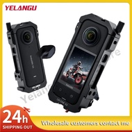 YELANGU Metal Protective Cage Case for Insta360 X3 Frame Rig with Cold Shoe Mount for Insta 360 X3 A