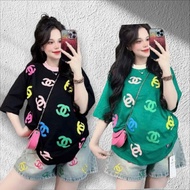 Jeans set, thigh-high form 35kg-70kg, smooth cotton shirt, soft printed jeans (TB01)