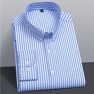 Bonnieleon Men's Half Sleeve Striped Shirt Business Casual, Comfortable and Breathable L-5XL