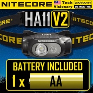 NITECORE HA11 Headlamp 240 Lumens 36g for Night Running Fishing Trekking Road Trip with Alkaline AA 