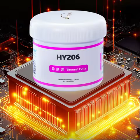 100G Original Halnziye HY206 Thermal Paste 6.0 W/m-K Thermal Putty for GPU GPU VRAM Laptop Computer