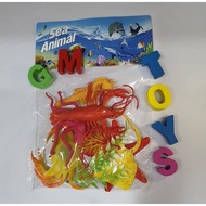 6 pcs Underwater Animals sea animals rubber toys for kids (0583)