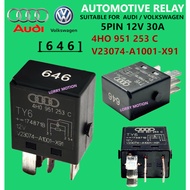 5PIN 12V 646 AUTOMOTIVE RELAY FOR AUDI VOLKSWAGEN 4HO951253C V23074-A1001-X91