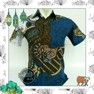 Baju Muslim Batik Seragam Modern Motif Wayang (Kemeja Batik Kantor) 1