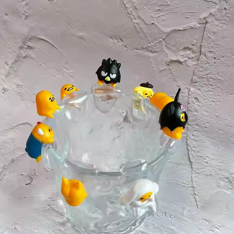 Japanese Gashapon Capsule Toys Gudetamas on The Cup Dressup Models Cartoon Peripheral Model Toys